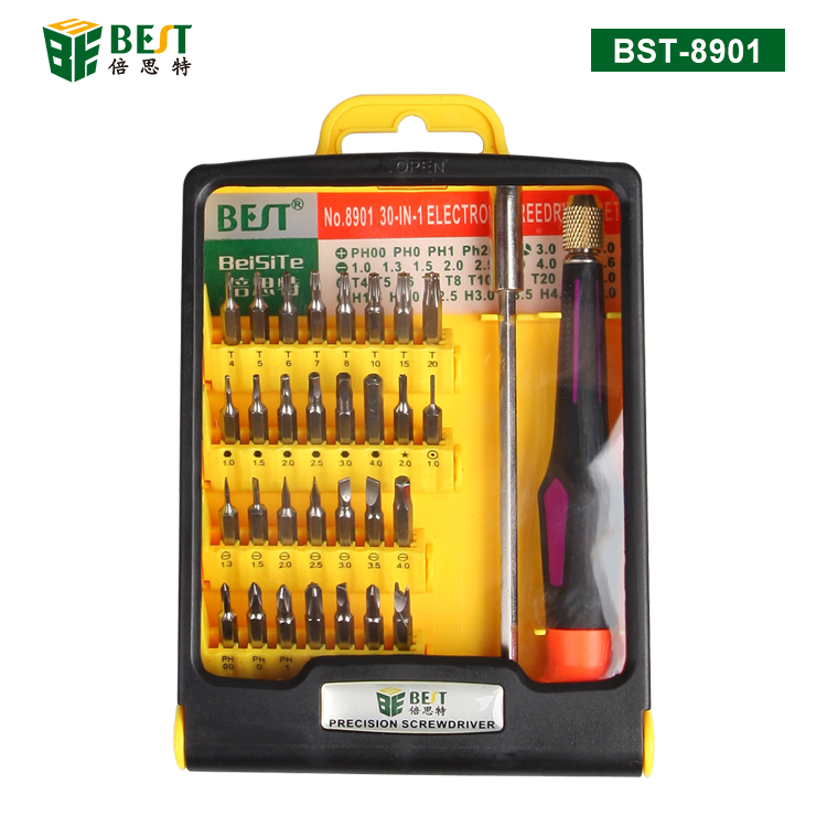 BST-8901 螺絲套批 螺絲刀套裝30合1 專用電腦手機電子電訊維修工具
