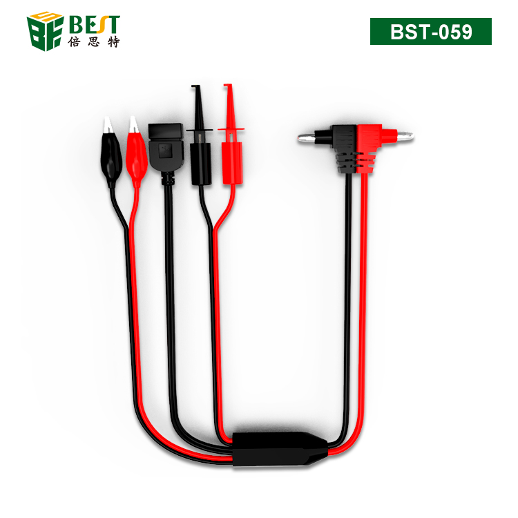 BST-059 手機(jī)維修多用電源線 直流多用電源線手機(jī)維修供電點測試帶USB圓測試鉤鱷魚夾子接口線